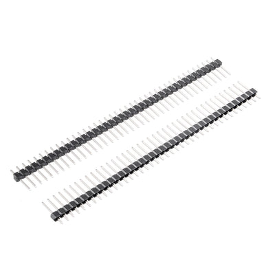 uxcell Uxcell 30Pcs 2.54mm Pitch 40-Pin 12mm Length Single Row Straight Connector Pin Header Strip for Arduino Prototype Shield