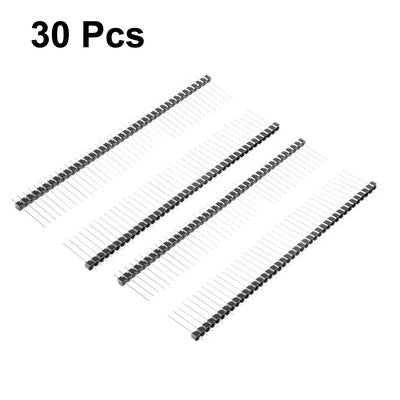 Harfington Uxcell 30Pcs 2.54mm Pitch 40-Pin 16mm Length Single Row Straight Connector Pin Header Strip for Arduino Prototype Shield