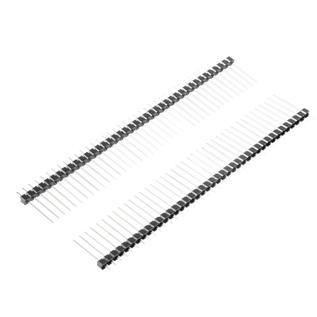 uxcell Uxcell 30Pcs 2.54mm Pitch 40-Pin 19mm Length Single Row Straight Connector Pin Header Strip for Arduino Prototype Shield