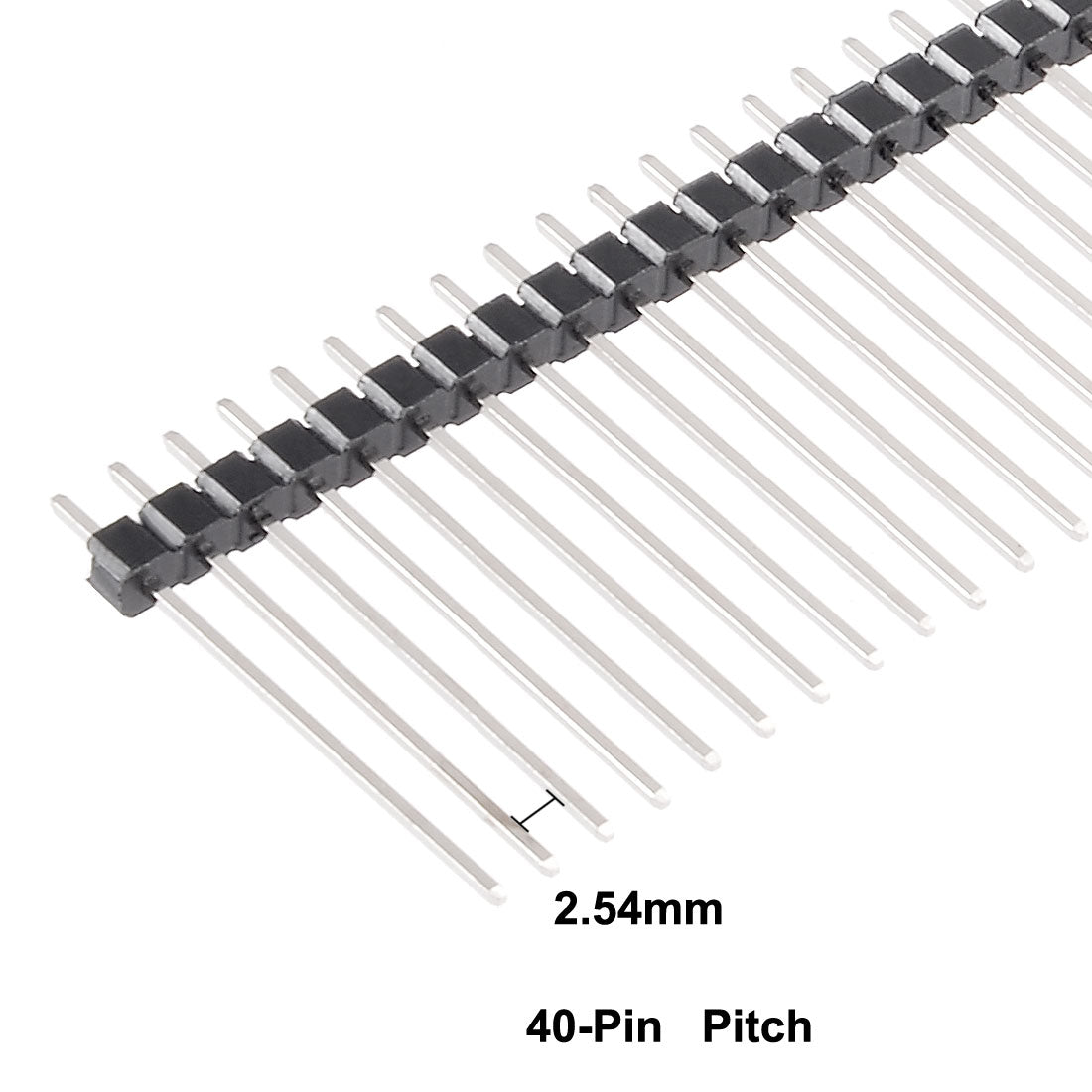 uxcell Uxcell 30Pcs 2.54mm Pitch 40-Pin 28mm Length Single Row Straight Connector Pin Header Strip for Arduino Prototype Shield