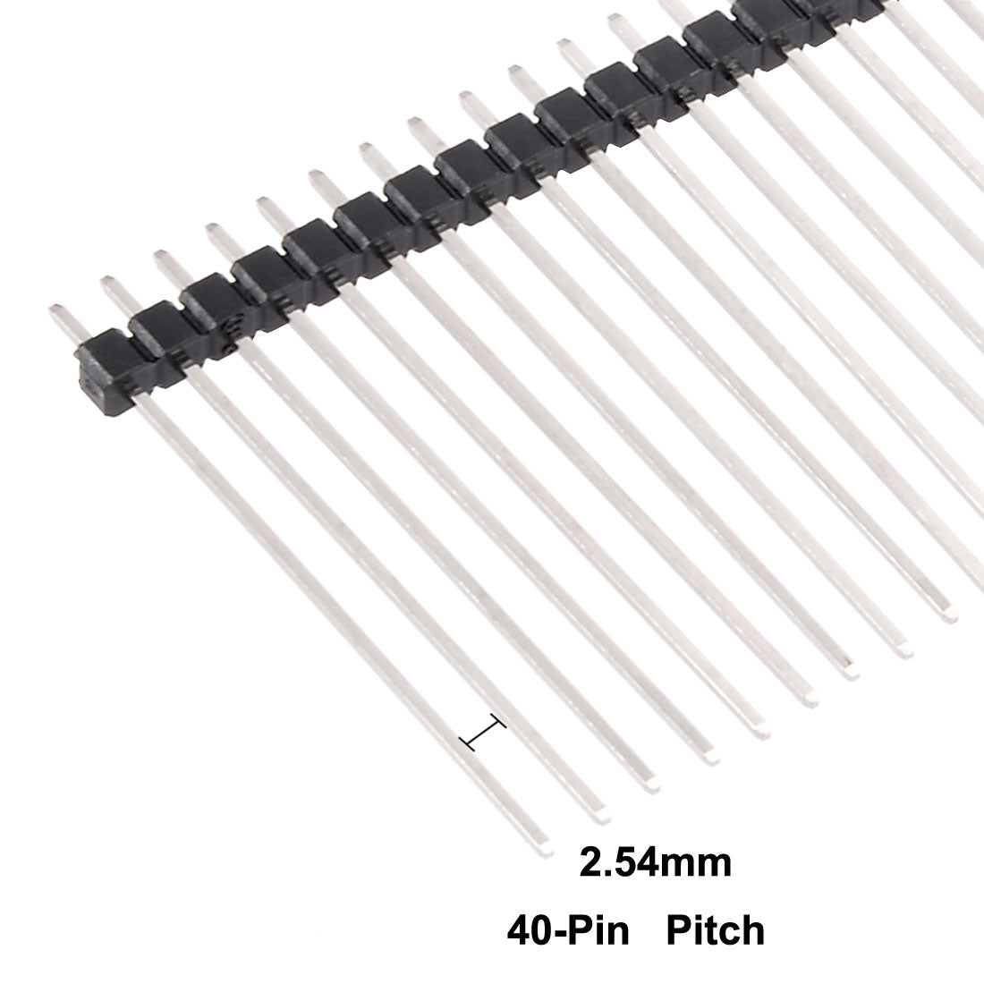 uxcell Uxcell 35Pcs 2.54mm Pitch 40-Pin 30mm Length Single Row Straight Connector Pin Header Strip for  Prototype Shield