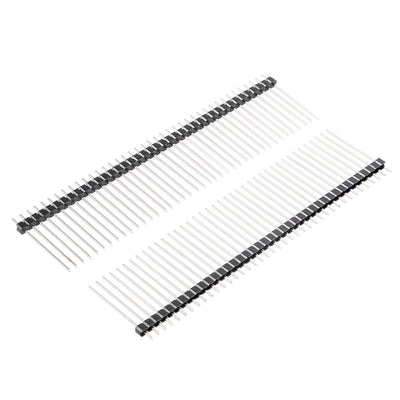uxcell Uxcell 30Pcs 2.54mm Pitch 40-Pin 23mm Length Single Row Straight Connector Pin Header Strip for Arduino Prototype Shield