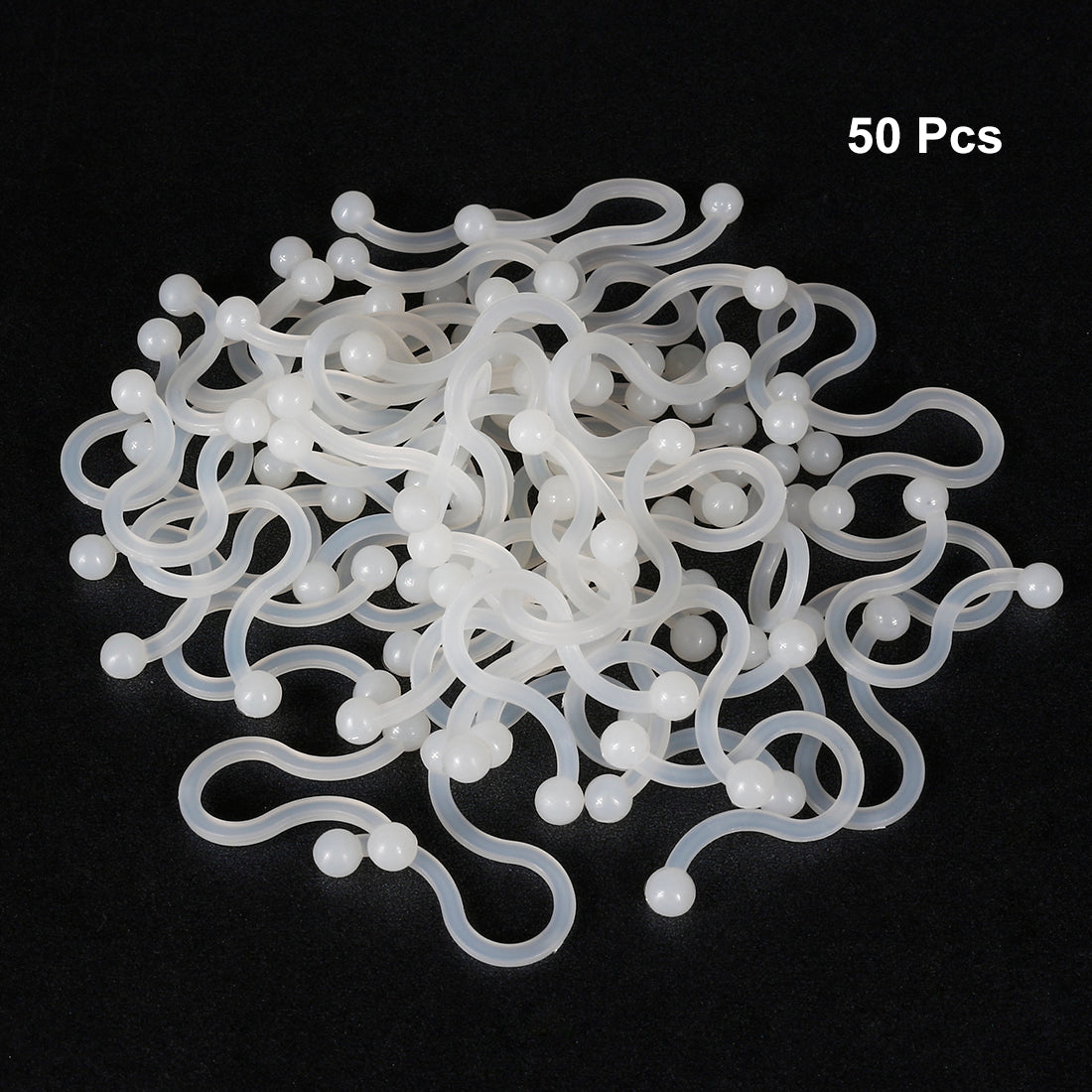 uxcell Uxcell 50pcs Twist Lock Cable Wire Ties Nylon U Shape Save Place 10.5mm Dia White