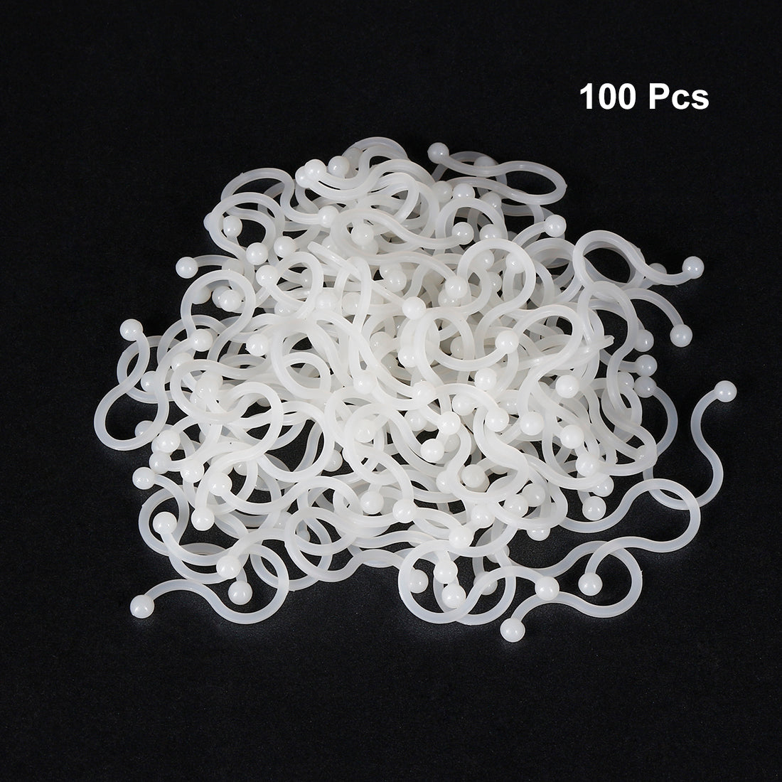 uxcell Uxcell 100pcs Twist Lock Cable Wire Ties Nylon U Shape Save Place 10.5mm Dia White