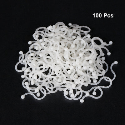 Harfington Uxcell 100pcs Twist Lock Cable Wire Ties Nylon U Shape Save Place 10.5mm Dia White