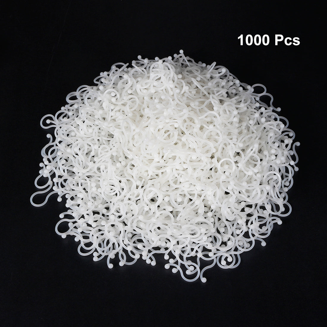 uxcell Uxcell 1000pcs Twist Lock Cable Wire Ties Nylon U Shape Save Place 12mm Dia White