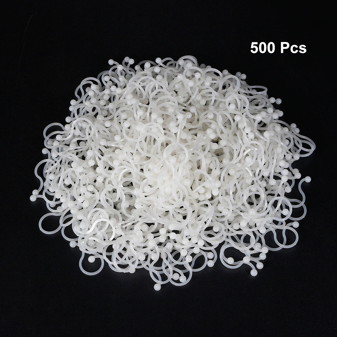 uxcell Uxcell 500pcs Twist Lock Cable Wire Ties Nylon U Shape Save Place 15mm Dia White