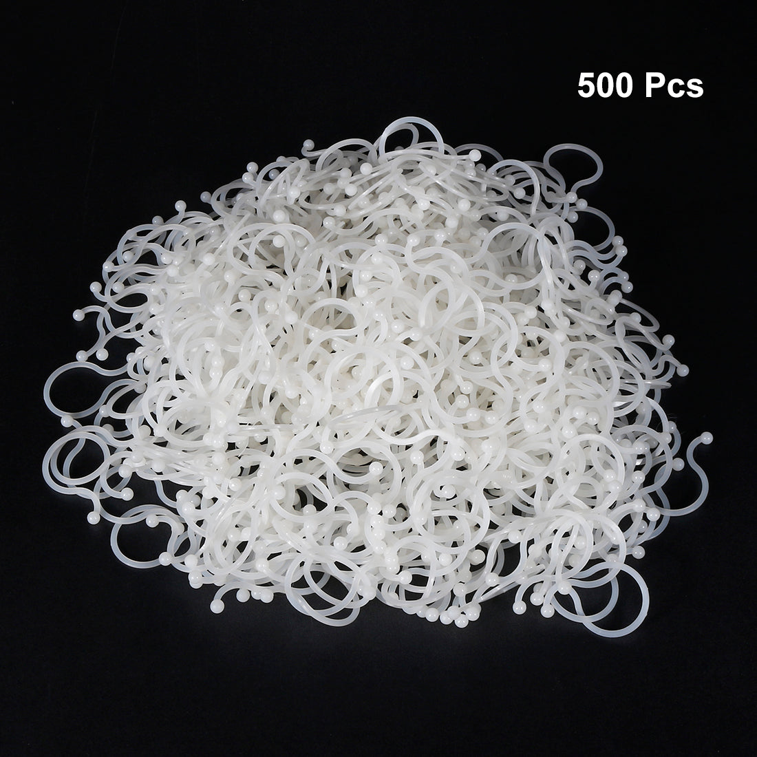 uxcell Uxcell 500pcs Twist Lock Cable Wire Ties Nylon U Shape Save Place 24mm Dia White