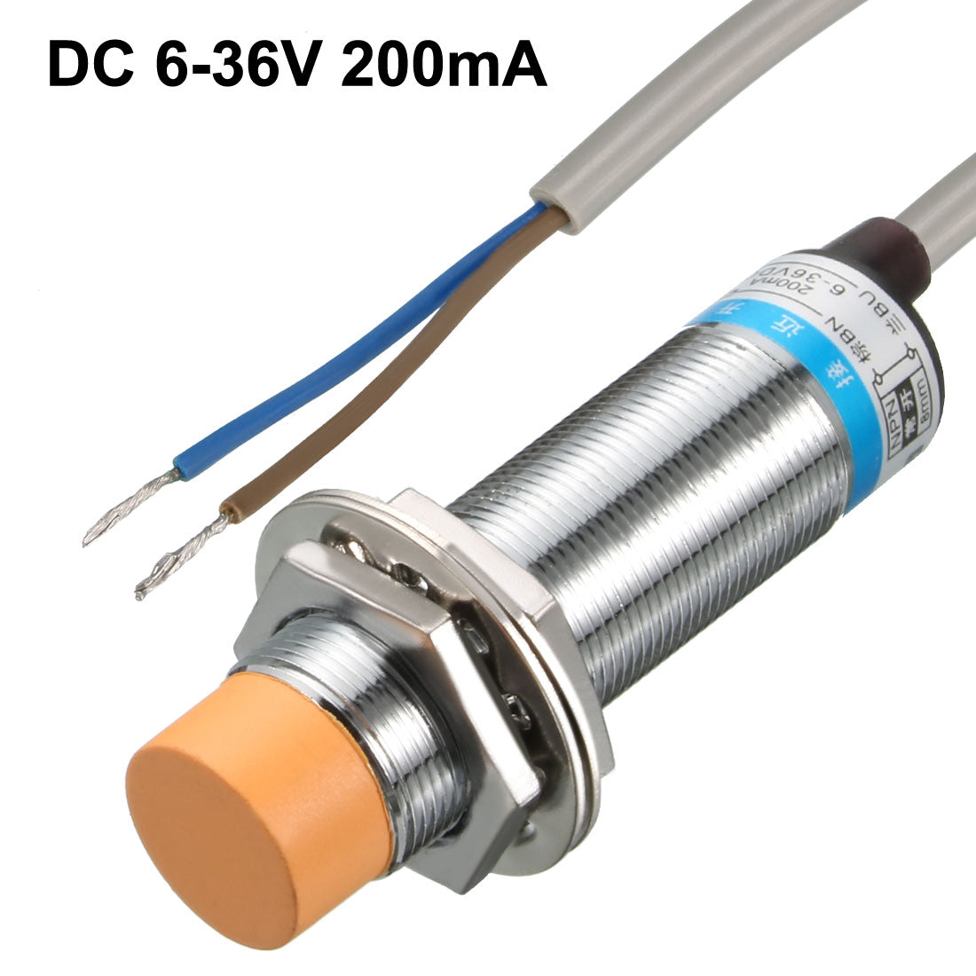 uxcell Uxcell 8mm Inductive Proximity Sensor Switch Detector NO DC 6-36V 200mA 2-wire LJ18A3-8-Z/EX