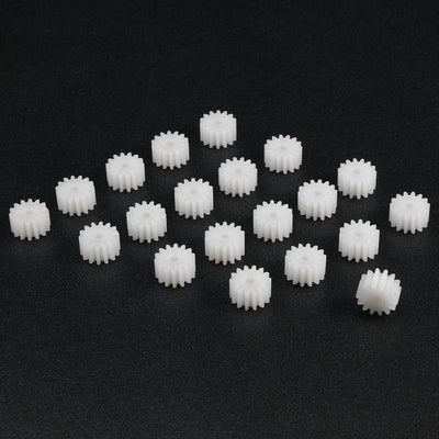 Harfington Uxcell 20Pcs 142A Plastic Gear Accessories with 14 Teeth for DIY Car Robot Motor