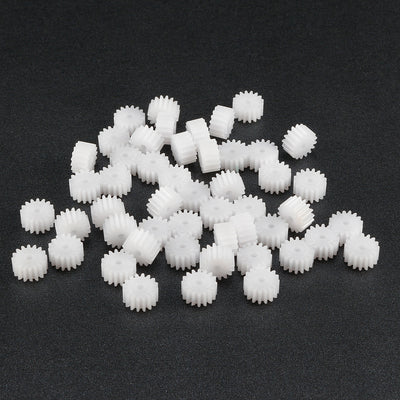 Harfington Uxcell 50Pcs 162A Plastic Gear Accessories with 16 Teeth for DIY Car Robot Motor