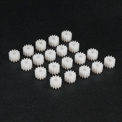 Harfington Uxcell 20Pcs 122.5A Plastic Gear Accessories with 12 Teeth for DIY Car Robot Motor