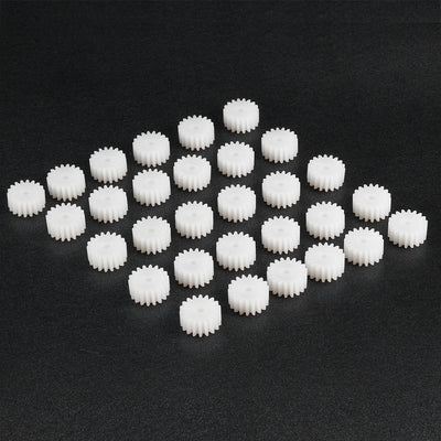 Harfington Uxcell 30Pcs 182A Plastic Gear Accessories with 18 Teeth for DIY Car Robot Motor