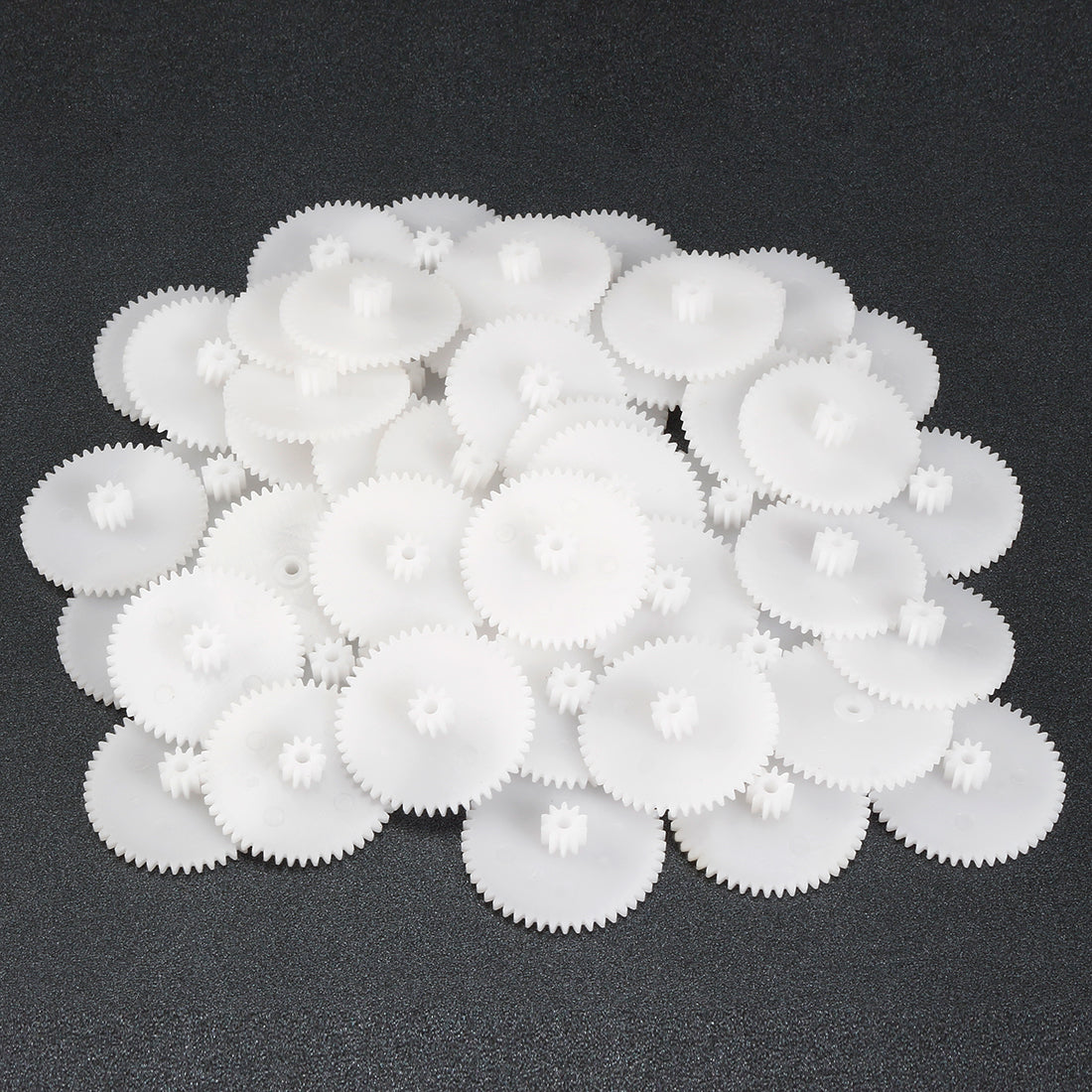 uxcell Uxcell 50Pcs 50102A Plastic Gear Accessories with 50 Teeth for DIY Car Robot Motor