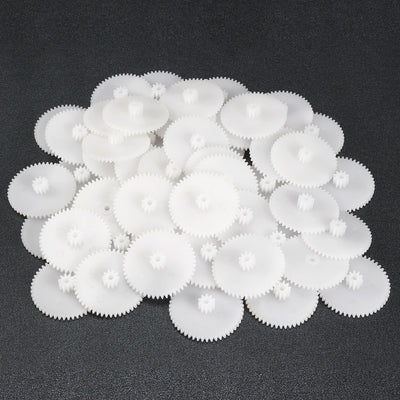 Harfington Uxcell 50Pcs 50102A Plastic Gear Accessories with 50 Teeth for DIY Car Robot Motor