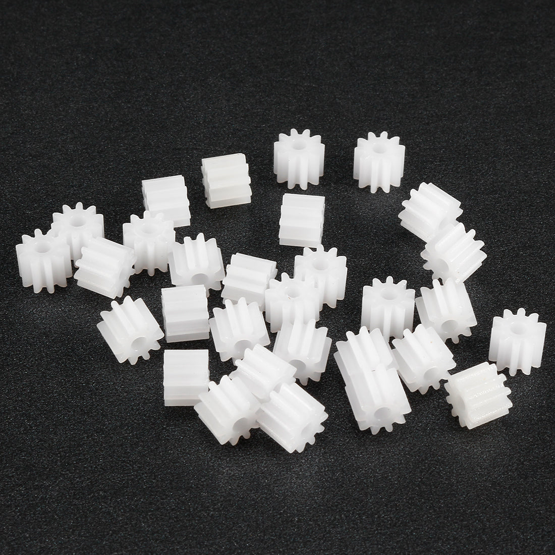 uxcell Uxcell 30Pcs 102A Plastic Gear Accessories 6mm OD w 10 Teeth for DIY Car Robot Motor
