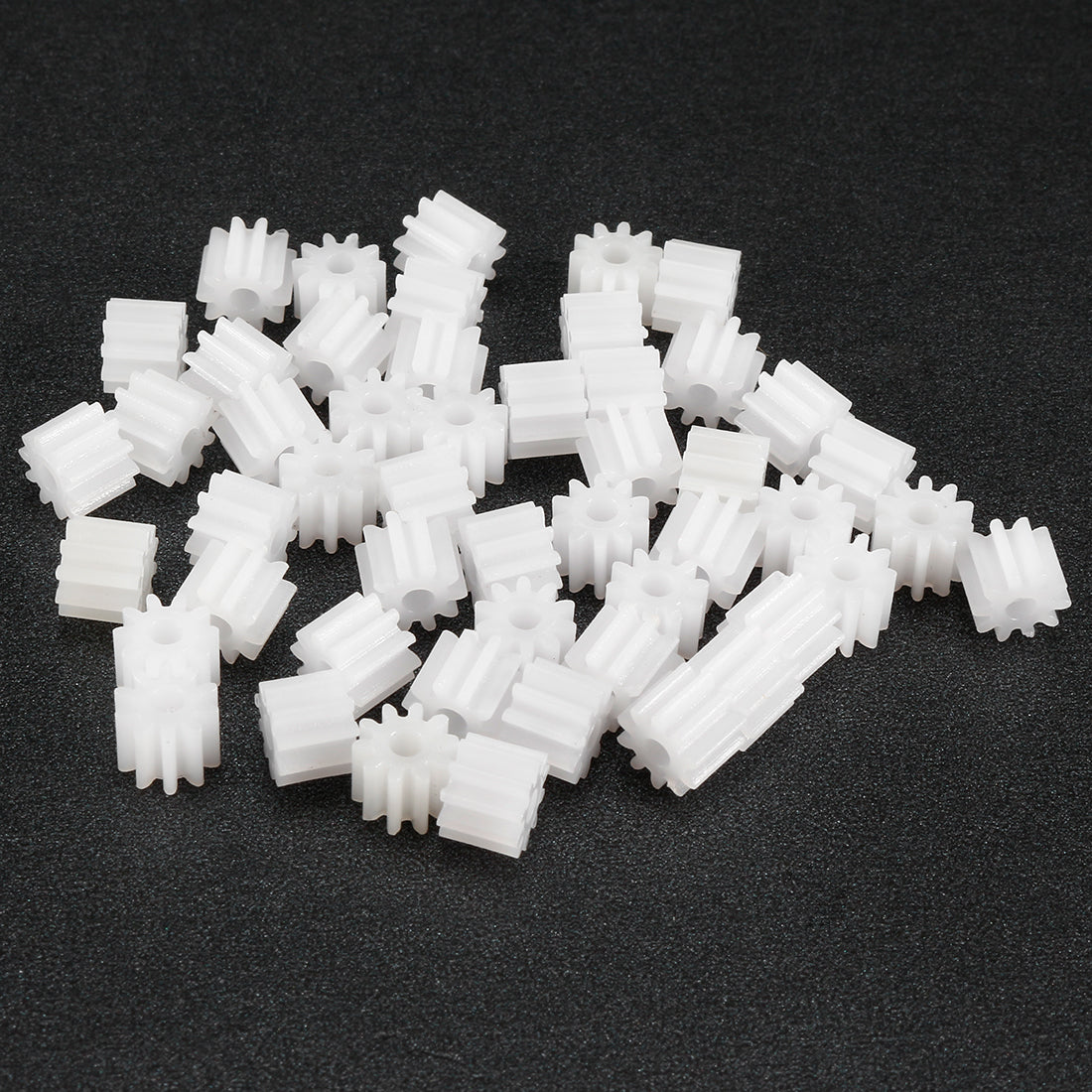 uxcell Uxcell 50Pcs 102A Plastic Gear Accessories 6mm OD with 10 Teeth for DIY Car Robot Motor