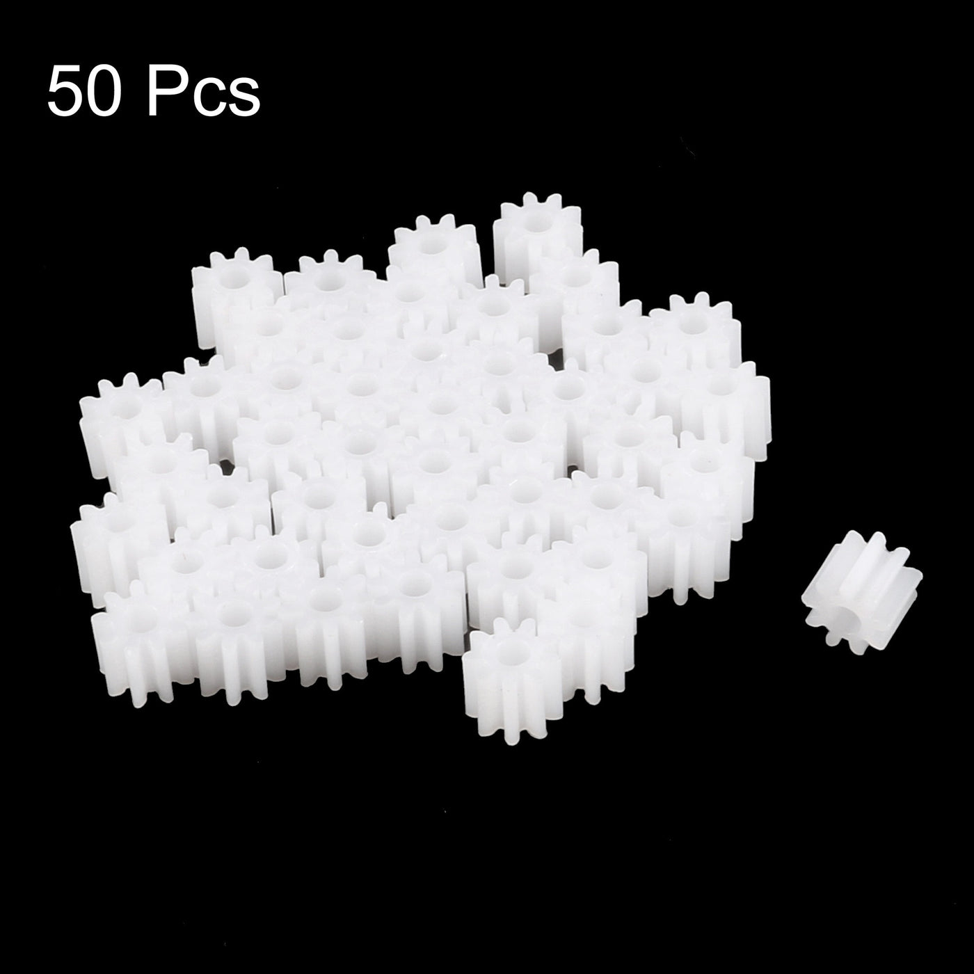 uxcell Uxcell 50Pcs 092A Plastic Gear Accessories with 9 Teeth for DIY Car Robot Motor