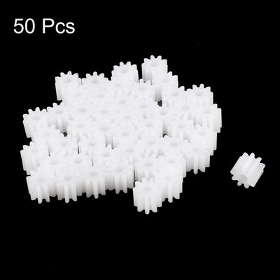 Harfington Uxcell 50Pcs 092A Plastic Gear Accessories with 9 Teeth for DIY Car Robot Motor