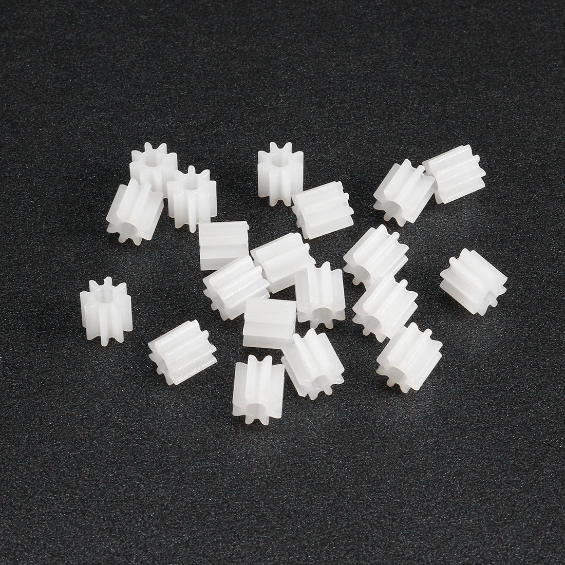 uxcell Uxcell 20Pcs 082A Plastic Gear Accessories with 8 Tooth for DIY Car Robot