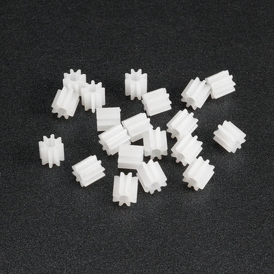 Harfington Uxcell 20Pcs 082A Plastic Gear Accessories with 8 Tooth for DIY Car Robot