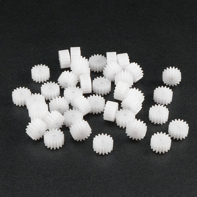 Harfington Uxcell 40Pcs 162A Plastic Gear Accessories with 16 Teeth for DIY Car Robot Motor