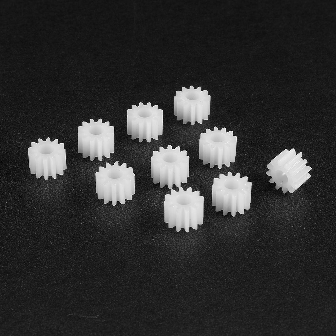 uxcell Uxcell 10Pcs 123A Plastic Gear Accessories with 12 Teeth for DIY Car Robot Motor