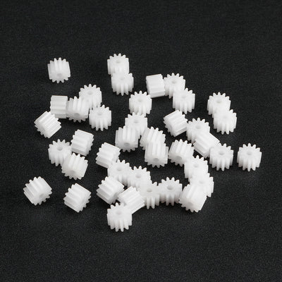 Harfington Uxcell 40Pcs 122A Plastic Gear Accessories with 12 Teeth for DIY Car Robot Motor