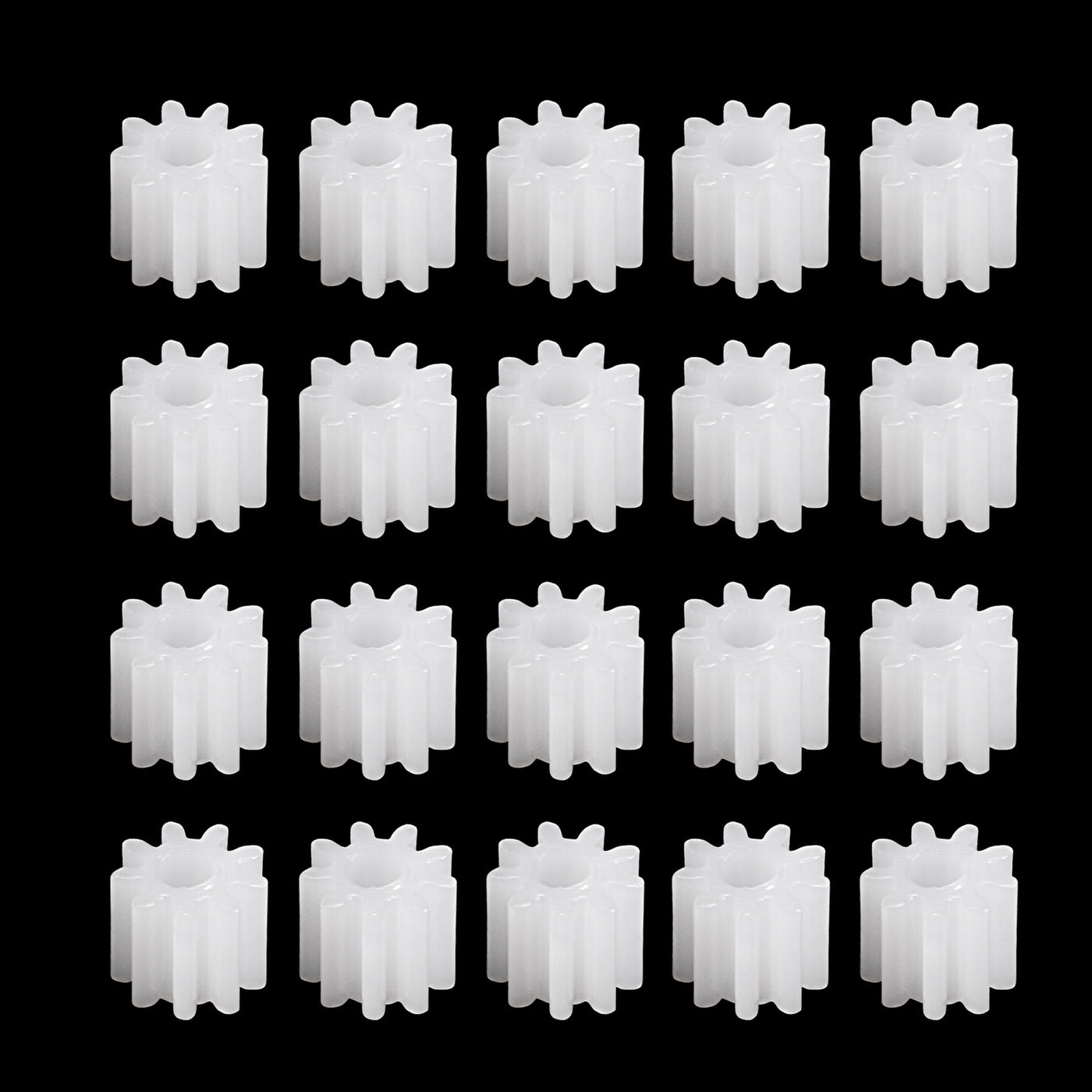 uxcell Uxcell 20Pcs 092A Plastic Gear Accessories with 9 Teeth for DIY Car Robot Motor