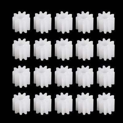Harfington Uxcell 20Pcs 092A Plastic Gear Accessories with 9 Teeth for DIY Car Robot Motor