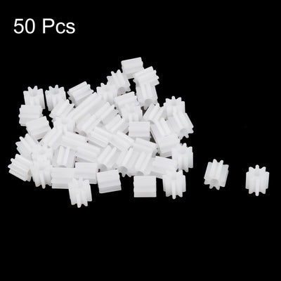 Harfington Uxcell 50Pcs 082A Plastic Gear Accessories with 8 Teeth for DIY Car Robot Motor