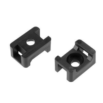 uxcell Uxcell Cable Tie Mount Base Saddle Type Wire Holder Nylon 5.2mm Hole Width Black 52Pcs
