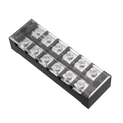 uxcell Uxcell Dual Rows 6 Positions 600V 45A Wire Barrier Block Terminal Strip TB-4506L