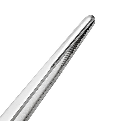 Harfington Uxcell 1 Pcs Stainless Steel Straight Blunt Tweezers Serrated Tip,10 Inch