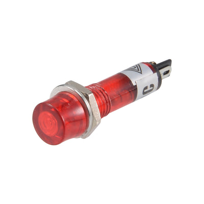 Harfington Uxcell Signal Indicator Dash Light DC 12V, LED Bulbs Red, Panel Mount 10Pcs