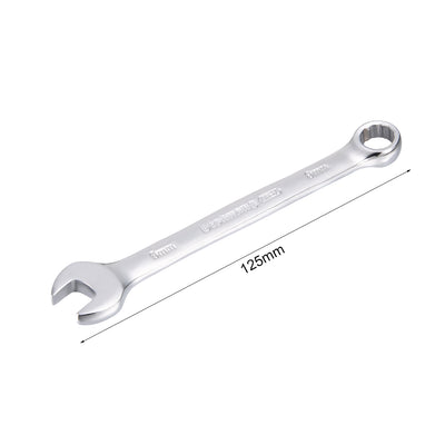 Harfington Uxcell Metric 9mm 12-Point Box Open End Combination Wrench Chrome Finish, Cr-V