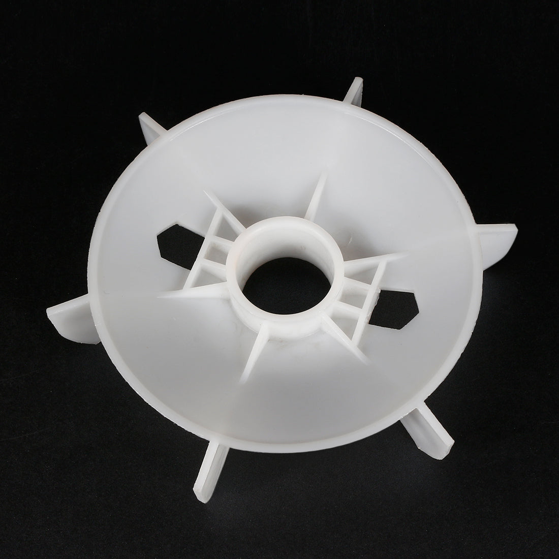 uxcell Uxcell 1Pcs 215*43mm Round Shaft Replacement White Plastic 6 Impeller Motor Fan Vane