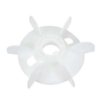 uxcell Uxcell 1Pcs 180*38mm D Shaft Replacement White Plastic 6 Impeller Motor Fan Vane
