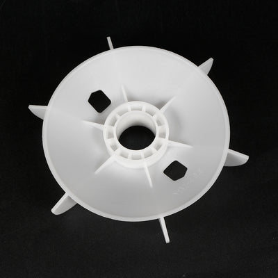 Harfington Uxcell 4Pcs 215*38mm Round Shaft Replacement White Plastic 6 Impeller Motor Fan Vane