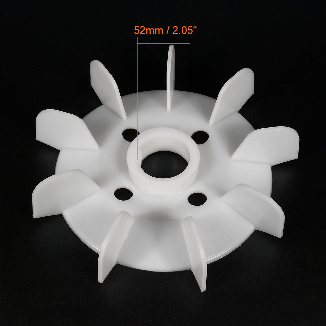 uxcell Uxcell 2Pcs 275*52mm Round Shaft Replacement White Plastic 9 Impeller Motor Fan Vane
