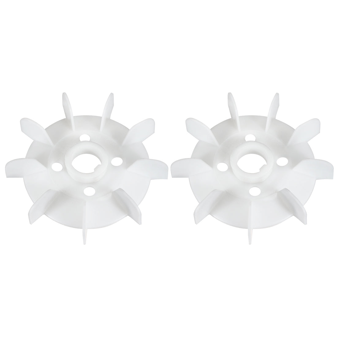 uxcell Uxcell 2Pcs 275*52mm Round Shaft Replacement White Plastic 9 Impeller Motor Fan Vane