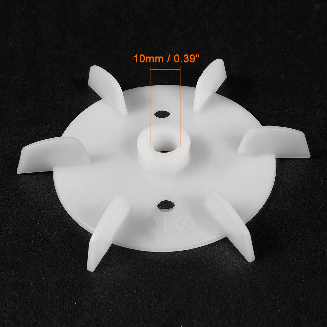uxcell Uxcell 2Pcs 97*10mm D Shaft Replacement White Plastic 6 Impeller Motor Fan Vane