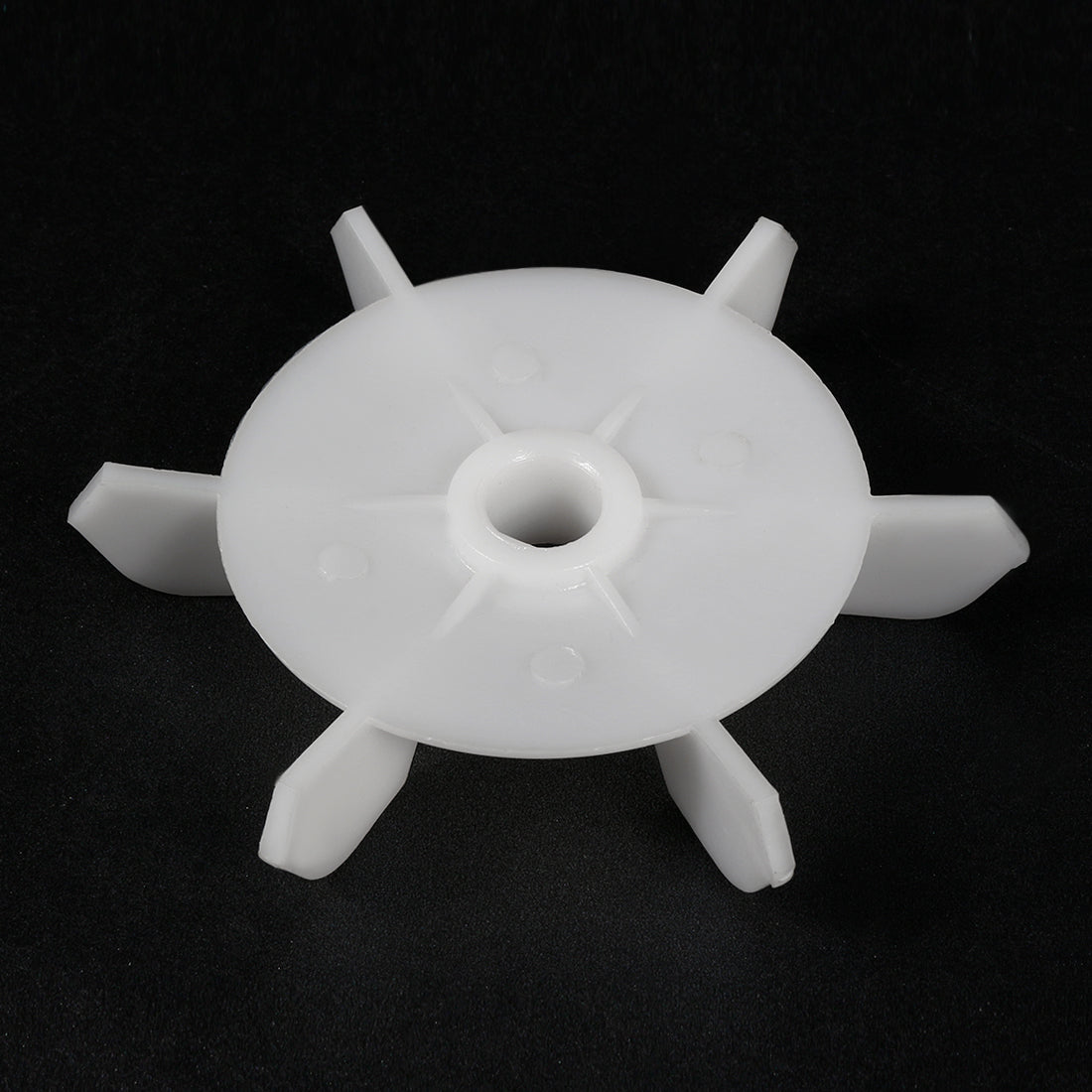 uxcell Uxcell 2Pcs 115*14mm D Shaft Replacement White Plastic 6 Impeller Motor Fan Vane