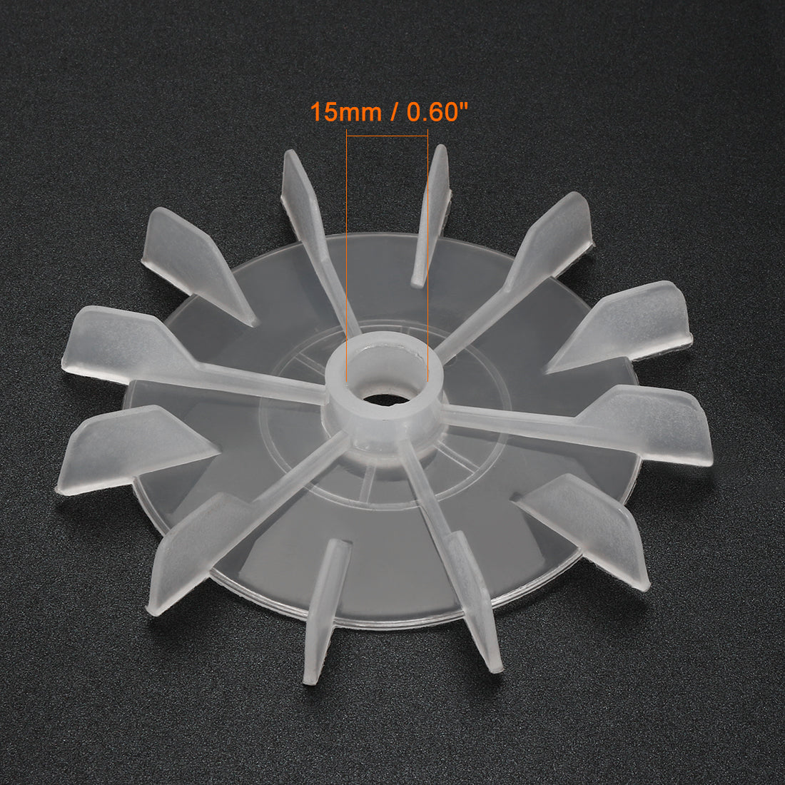uxcell Uxcell 1Pcs 120*15mm Round Shaft Replacement White Plastic 12 Impeller Motor Fan Vane