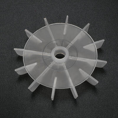 Harfington Uxcell 1Pcs 120*15mm Round Shaft Replacement White Plastic 12 Impeller Motor Fan Vane