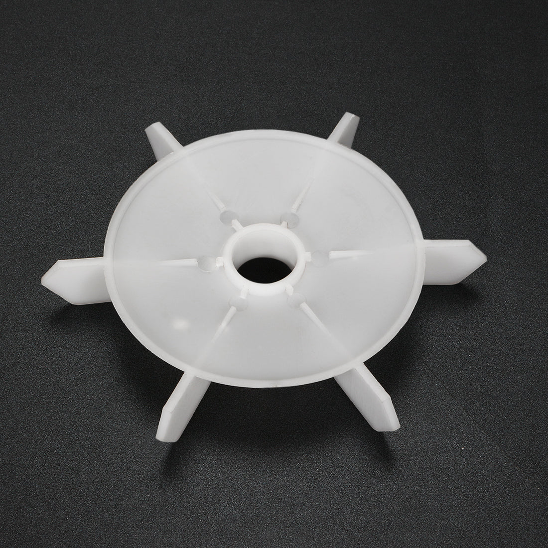 uxcell Uxcell 1Pcs 140*16mm D Shaft Replacement White Plastic 6 Impeller Motor Fan Vane