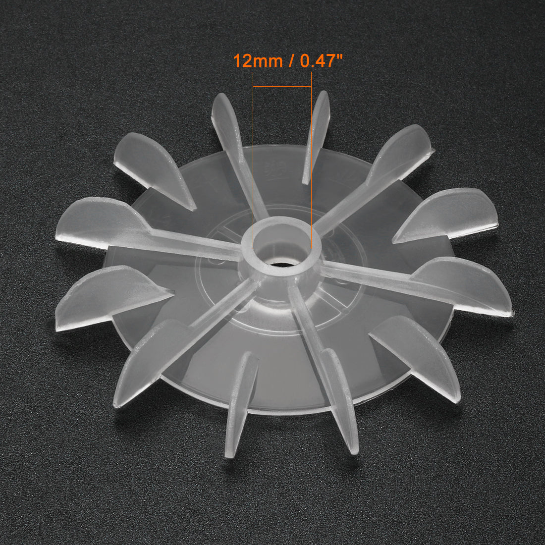 uxcell Uxcell 1Pcs 100*12mm Round Shaft Replacement White Plastic 12 Impeller Motor Fan Vane