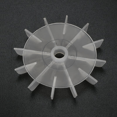 Harfington Uxcell 1Pcs 100*12mm Round Shaft Replacement White Plastic 12 Impeller Motor Fan Vane