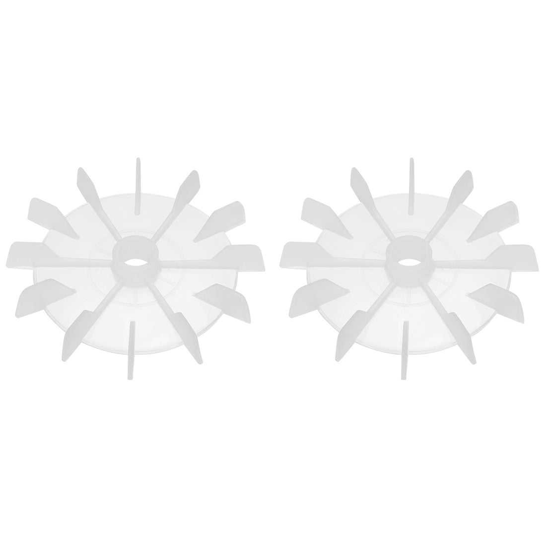 uxcell Uxcell 2Pcs 120*15mm D Shaft Replacement White Plastic 12 Impeller Motor Fan Vane
