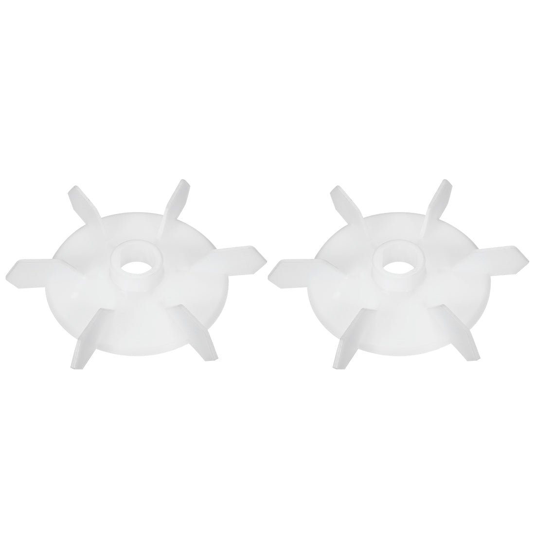 uxcell Uxcell 2Pcs 140*18mm D Shaft Replacement White Plastic 6 Impeller Motor Fan Vane